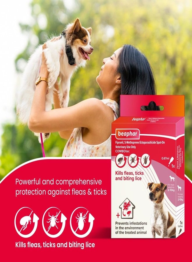 Beaphar Flea & Tick Spot On Combotec Fipronil/s-Methoprene | Kills Fleas, Ticks and Biting Lice | 0.67 ML Single Pipette for Small Dog - Image 4